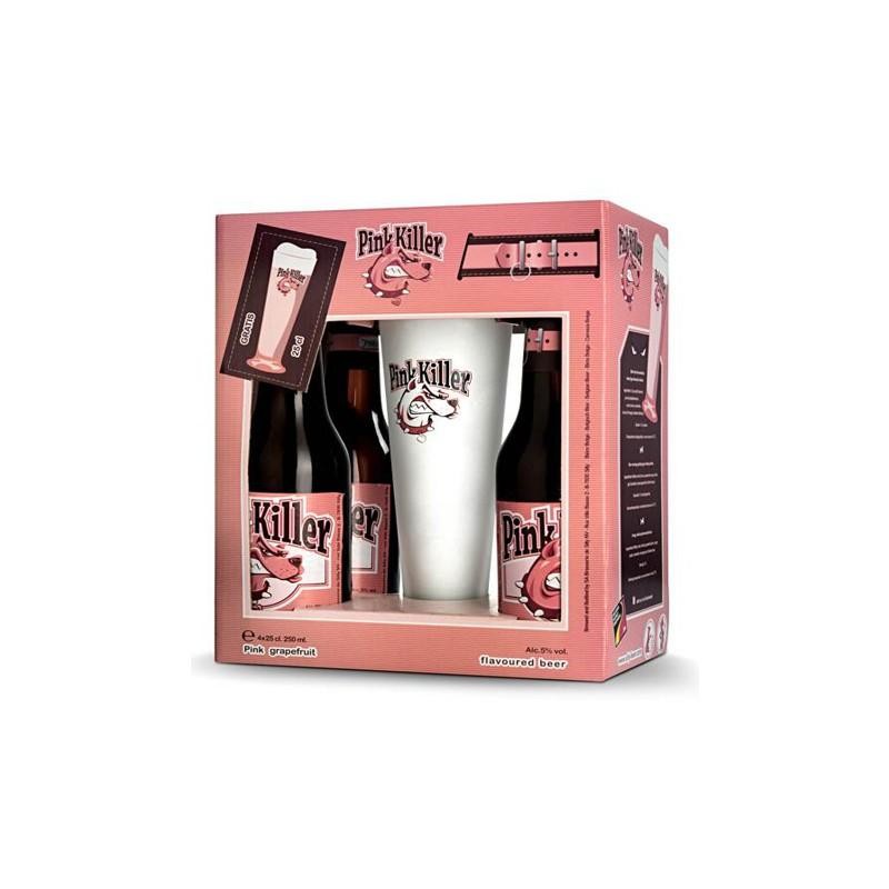 Pink Killer 4x033l + pohár belga díszdoboz