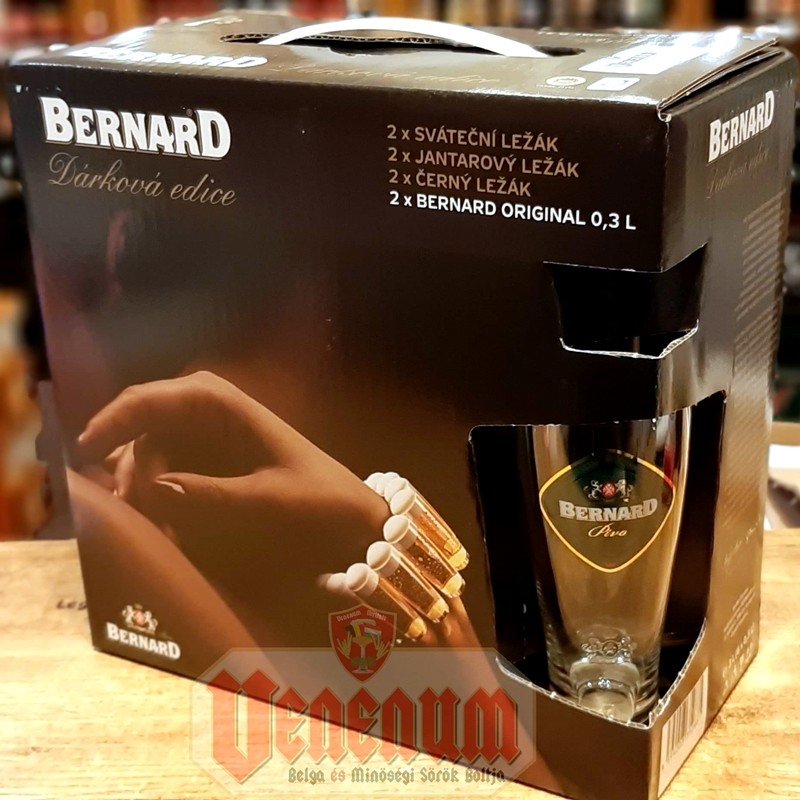 Bernard díszdoboz 6x0,5l sör + 2 pohár
