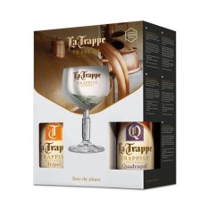 La Trappe ajándék csomag 4x0,33l sör+pohár belga ajándék